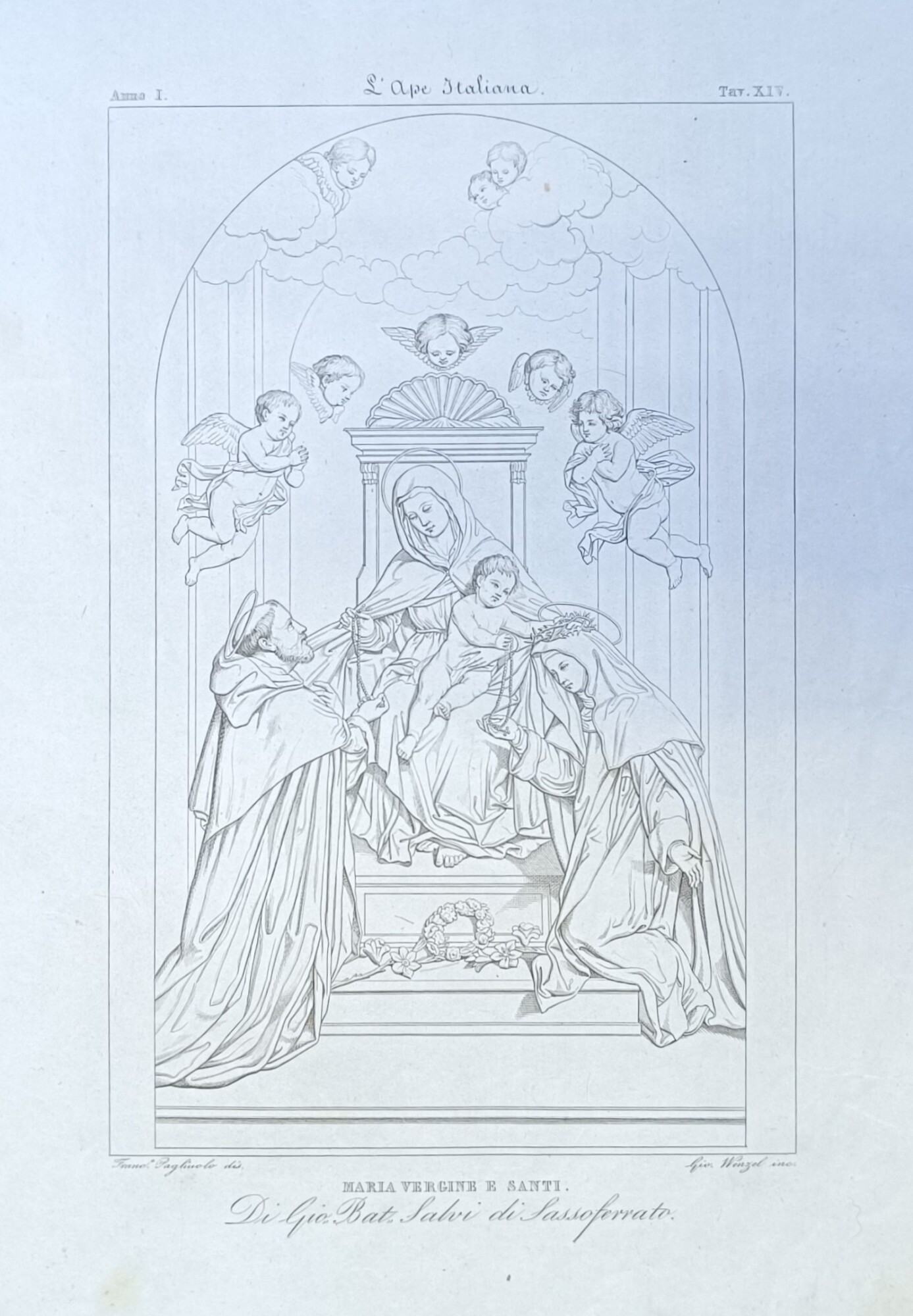 MARIA VERGINE E SANTI