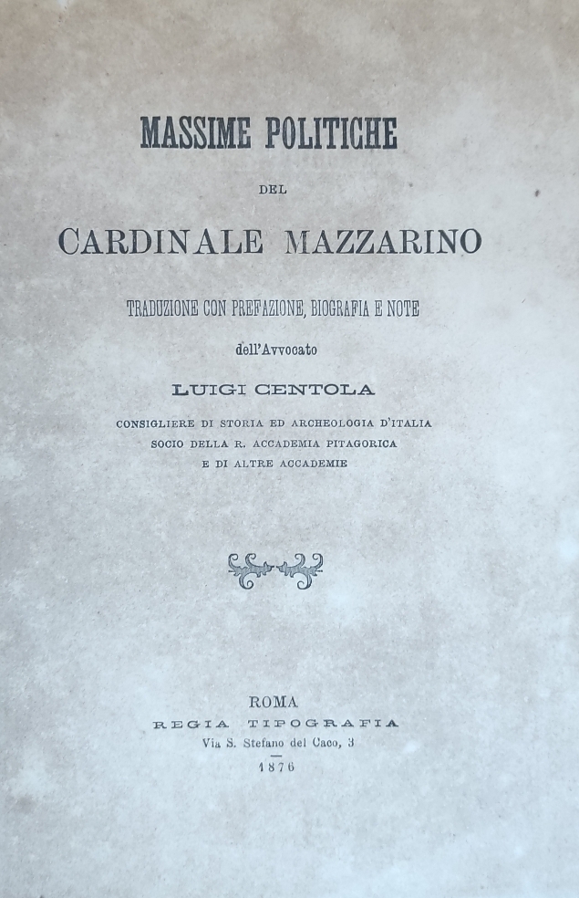 MASSIME POLITICHE DEL CARDINALE MAZZARINO