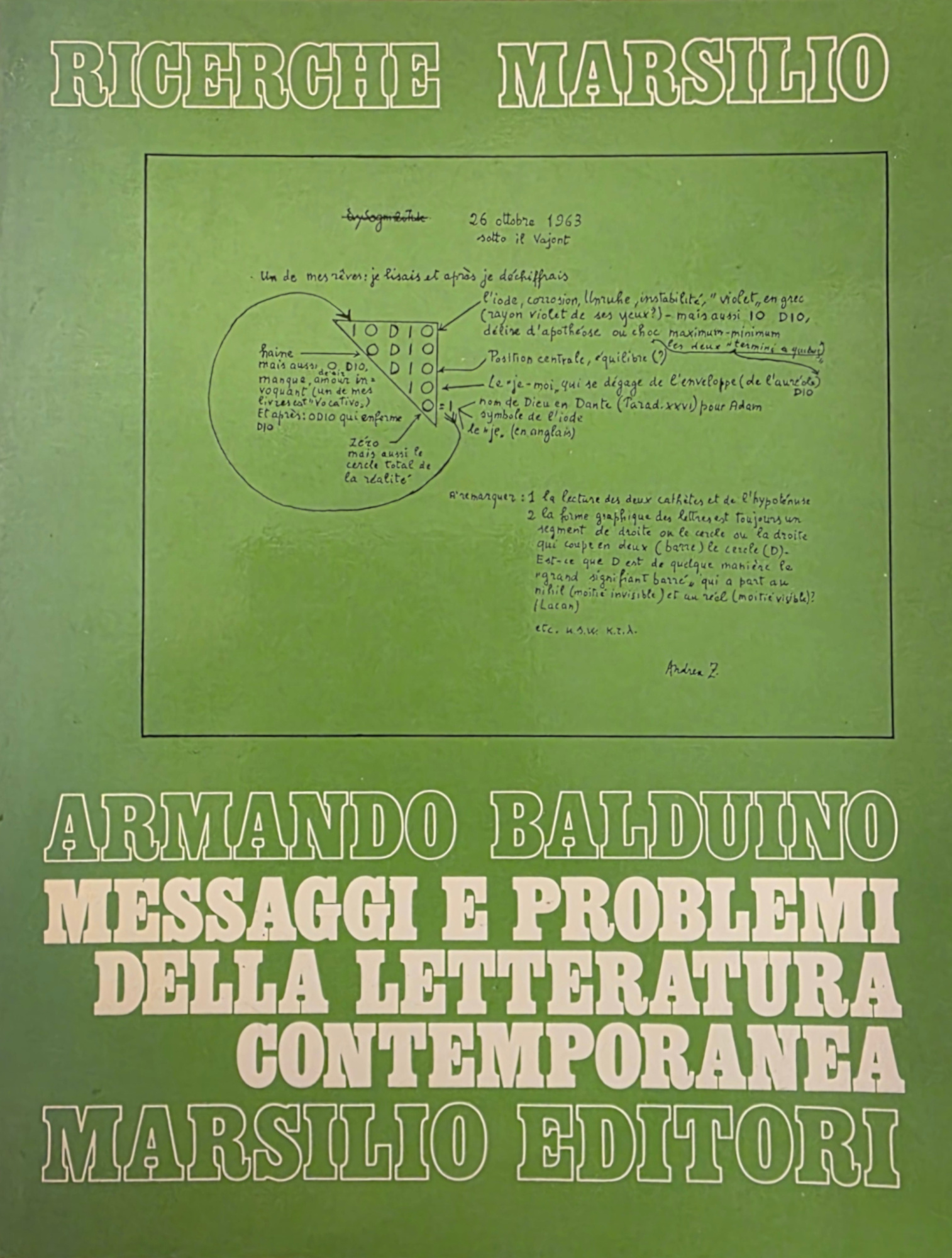 MESSAGGI E PROBLEMI DELLA LETTERATURA CONTEMPORANEA