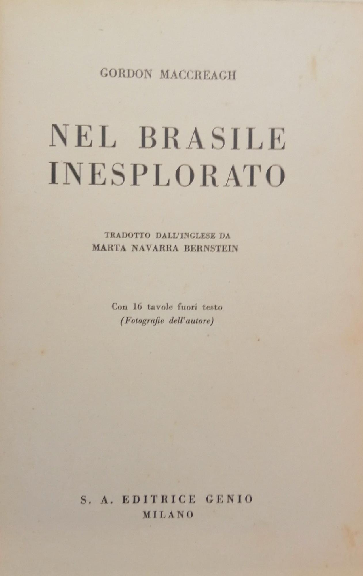 NEL BRASILE INESPLORATO