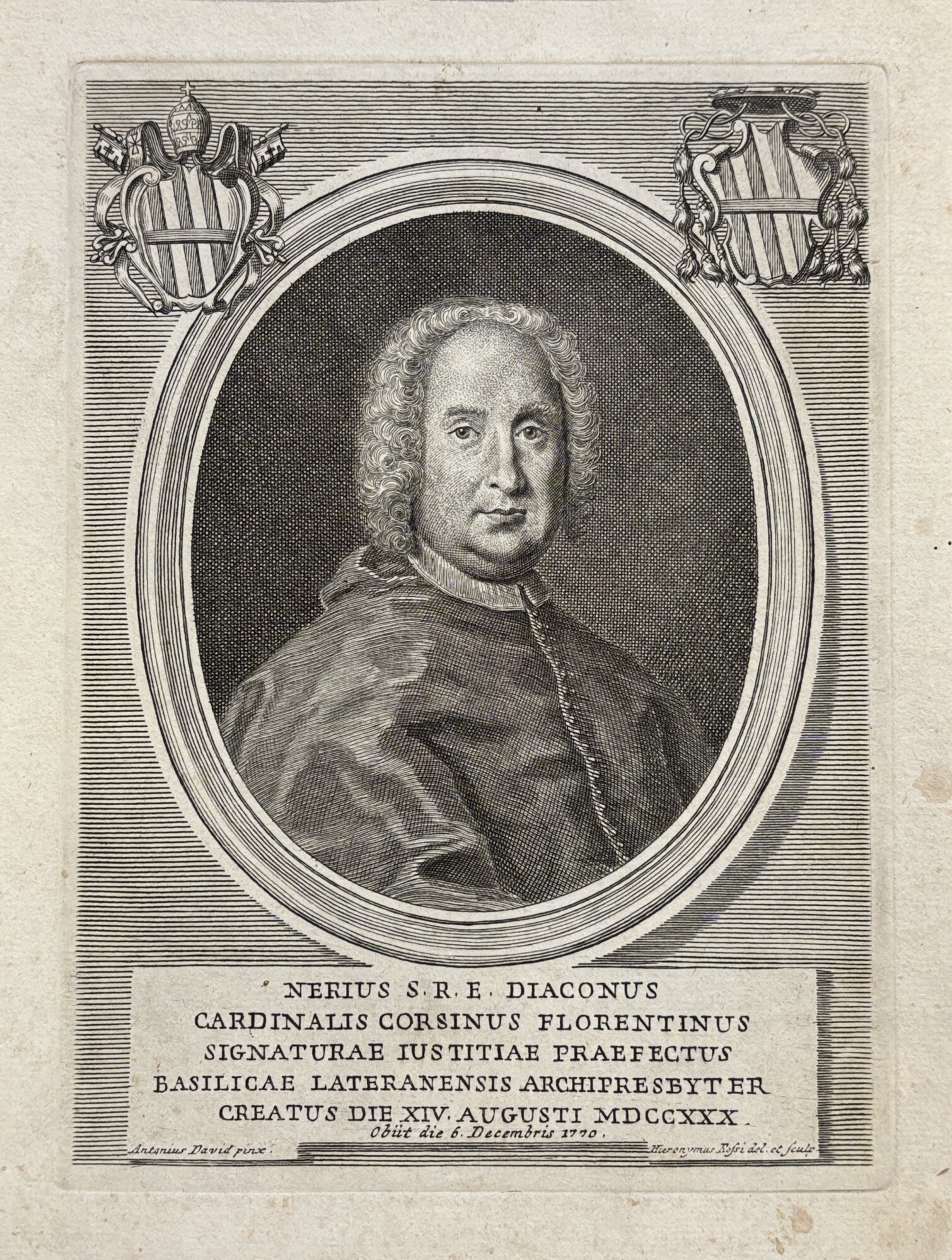 NERIUS. S.R.E. DIACONUS CARDINALIS CORSINUS FLORENTINUS