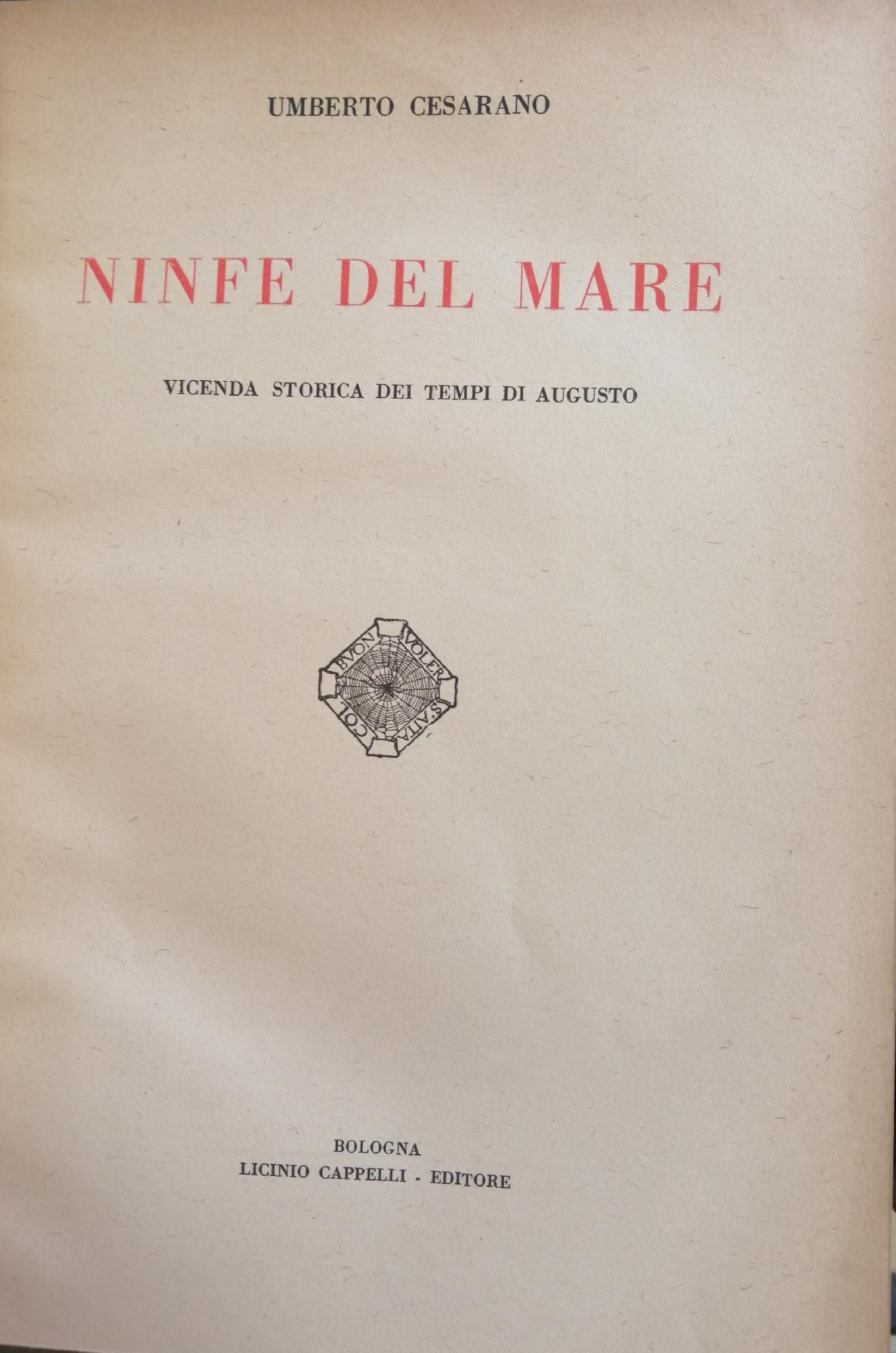 NINFE DEL MARE. VICENDA STORICA DEI TEMPI DI AUGUSTO