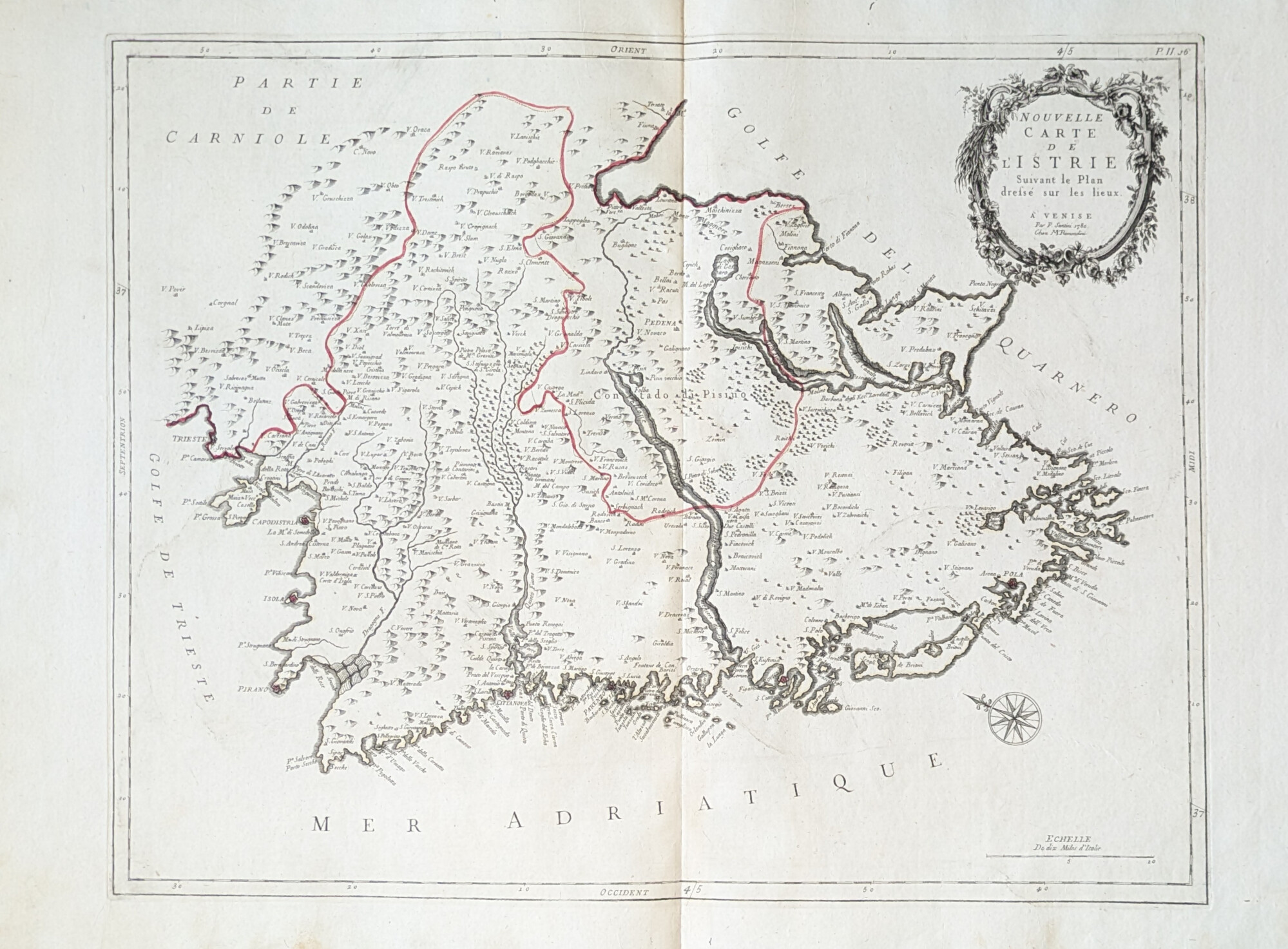 NOUVELLE CARTE DE L'ISTRIE SUIVANT LE PLAN DRESSE SUR LES …