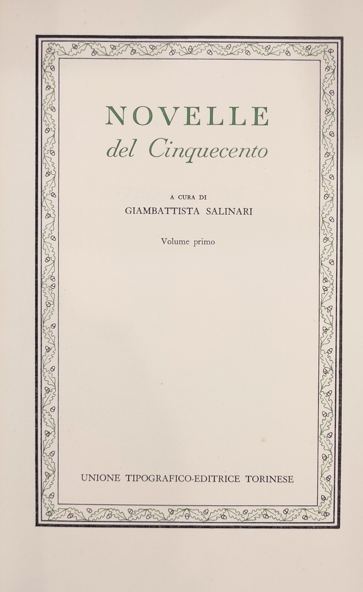 NOVELLE DEL CINQUECENTO