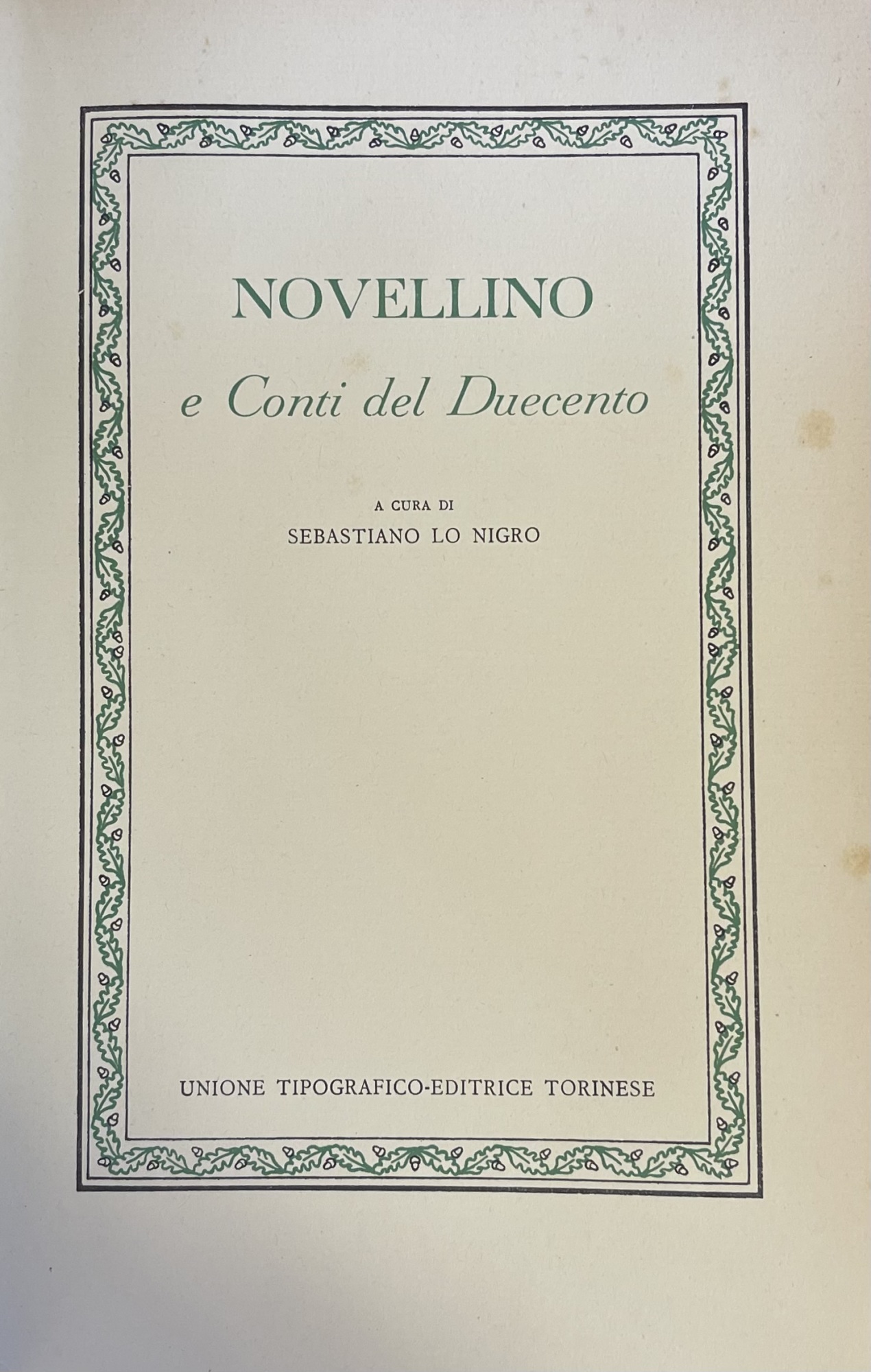 NOVELLINO E CONTI DEL DUECENTO