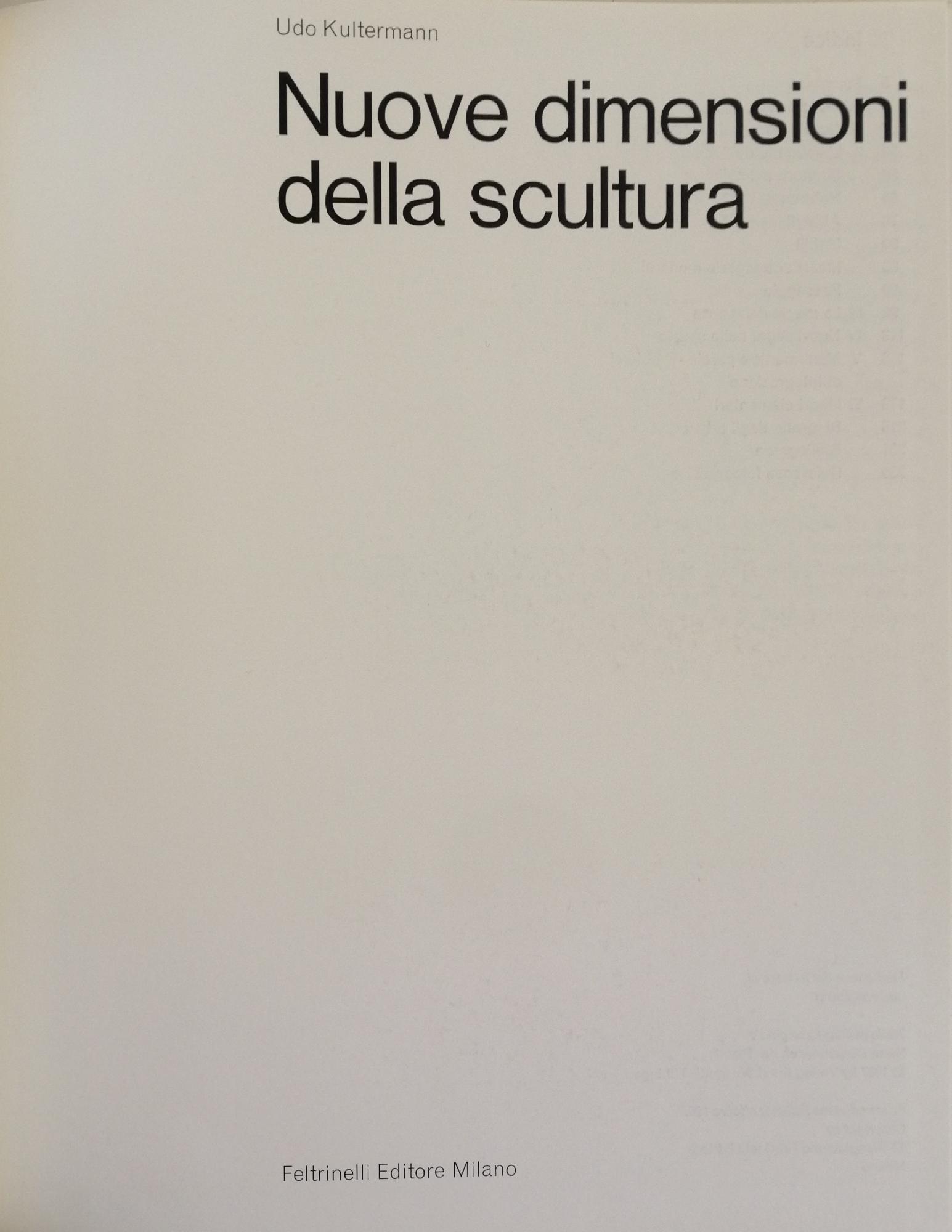 NUOVE DIMENSIONI DELLA SCULTURA