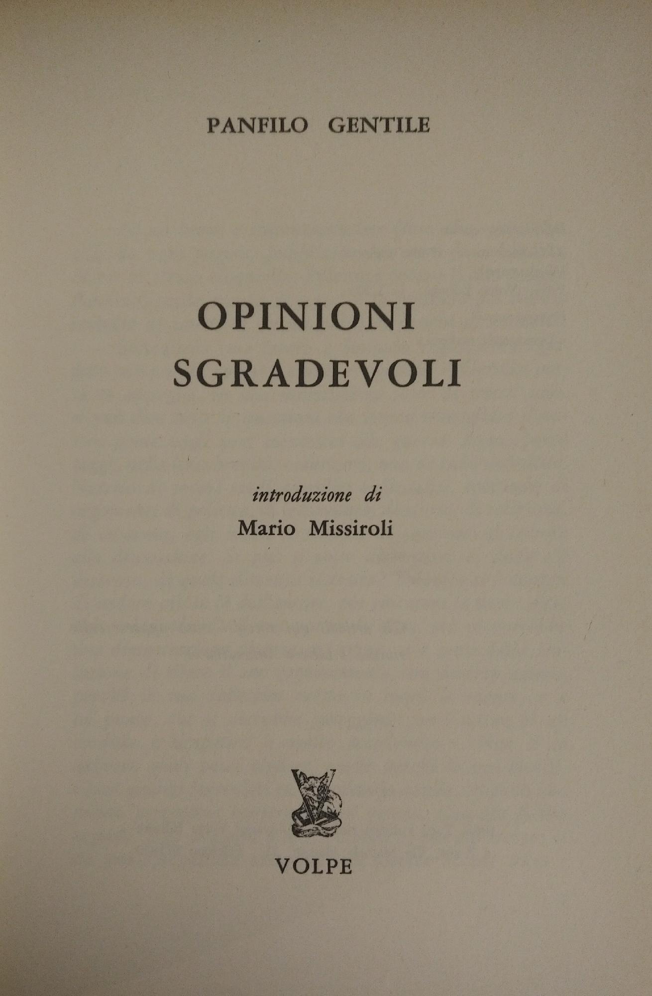 OPINIONI SGRADEVOLI