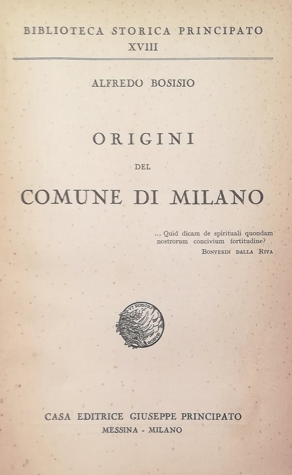 ORIGINI DEL COMUNE DI MILANO