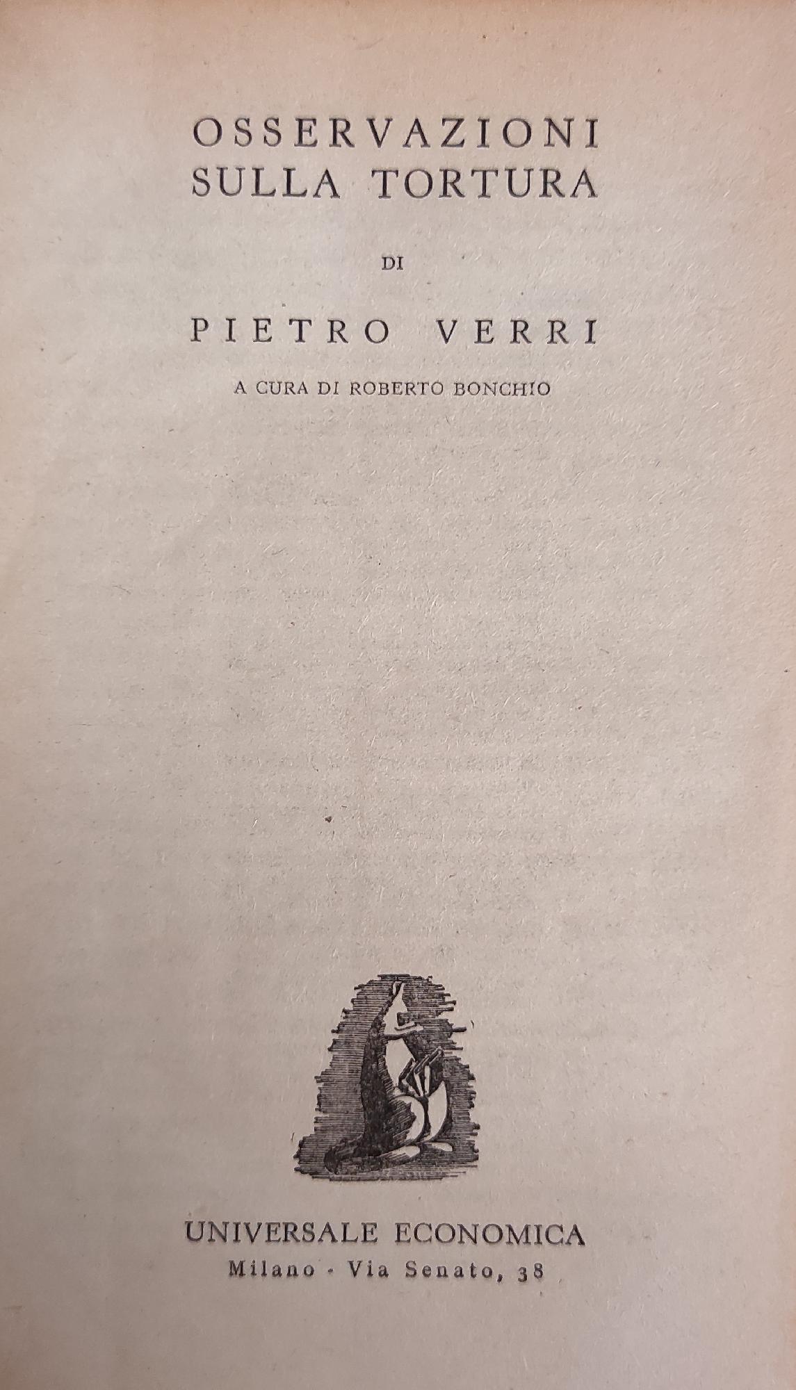 OSSERVAZIONI SULLA TORTURA