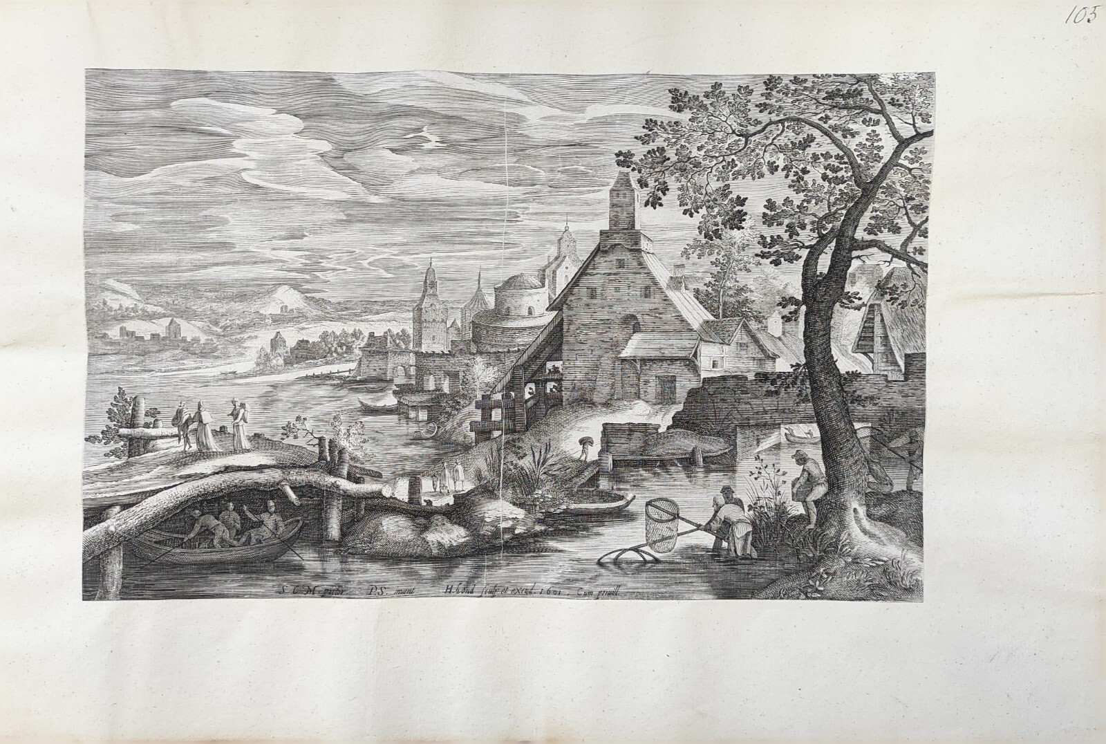 PAESAGGIO CON PESCATORI