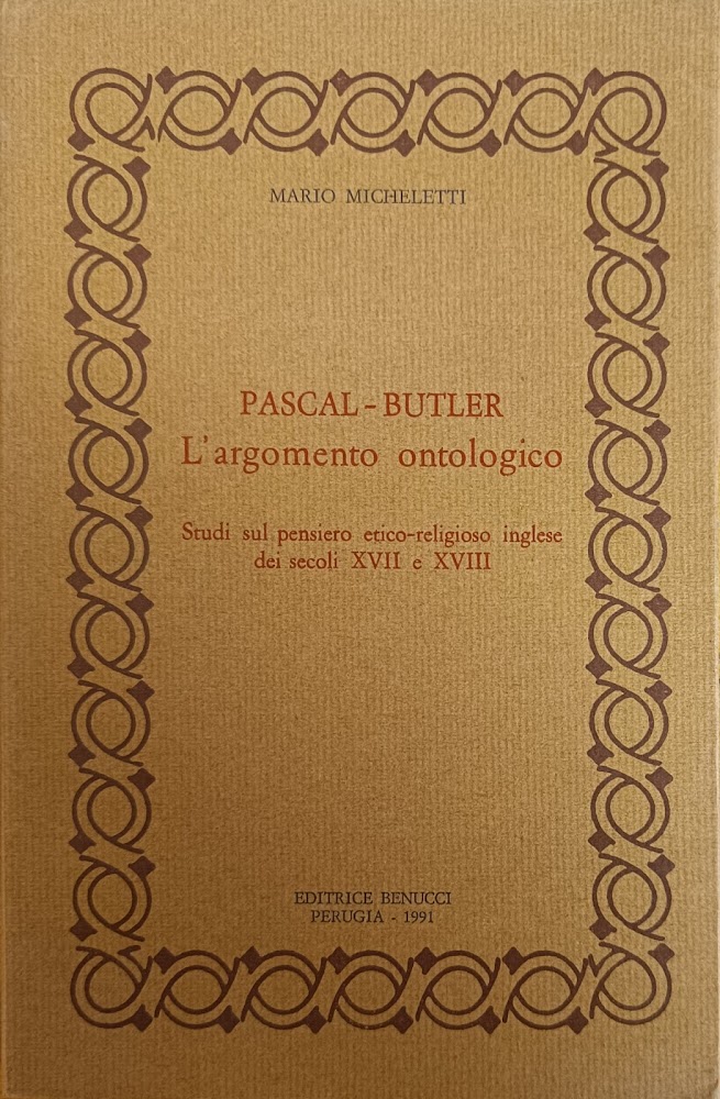 PASCAL-BUTLER. L'ARGOMENTO ONTOLOGICO