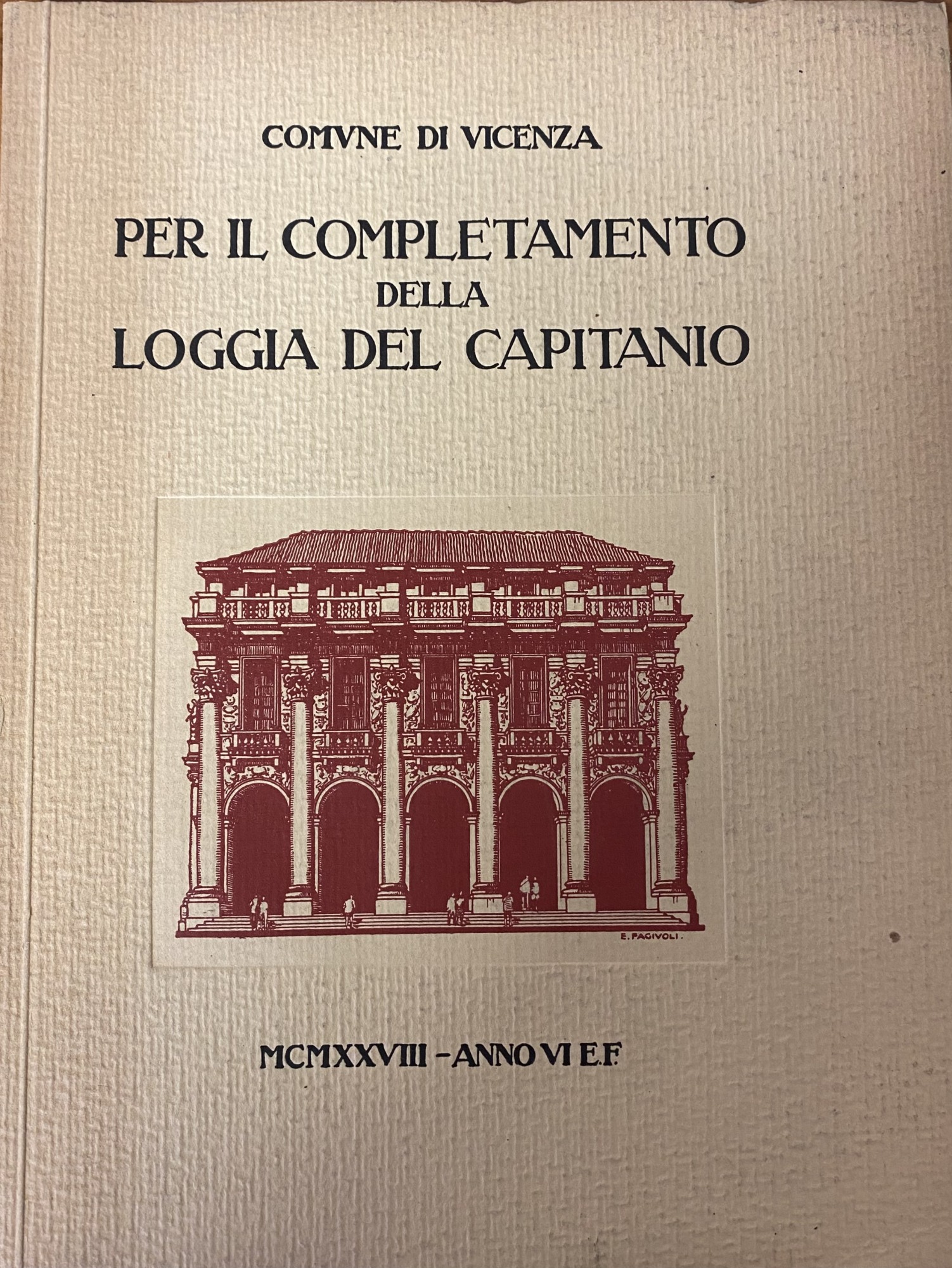 PER IL COMPLETAMENTO DELLA LOGGIA DEL CAPITANATO