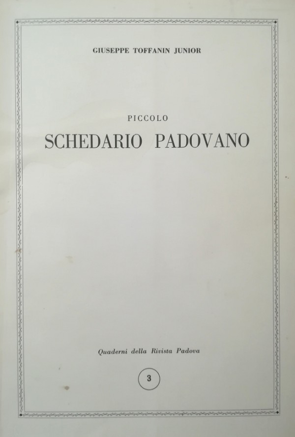 PICCOLO SCHEDARIO PADOVANO