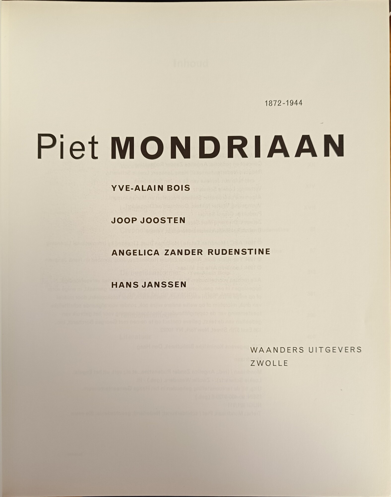 PIET MONDRIAAN 1872-1944