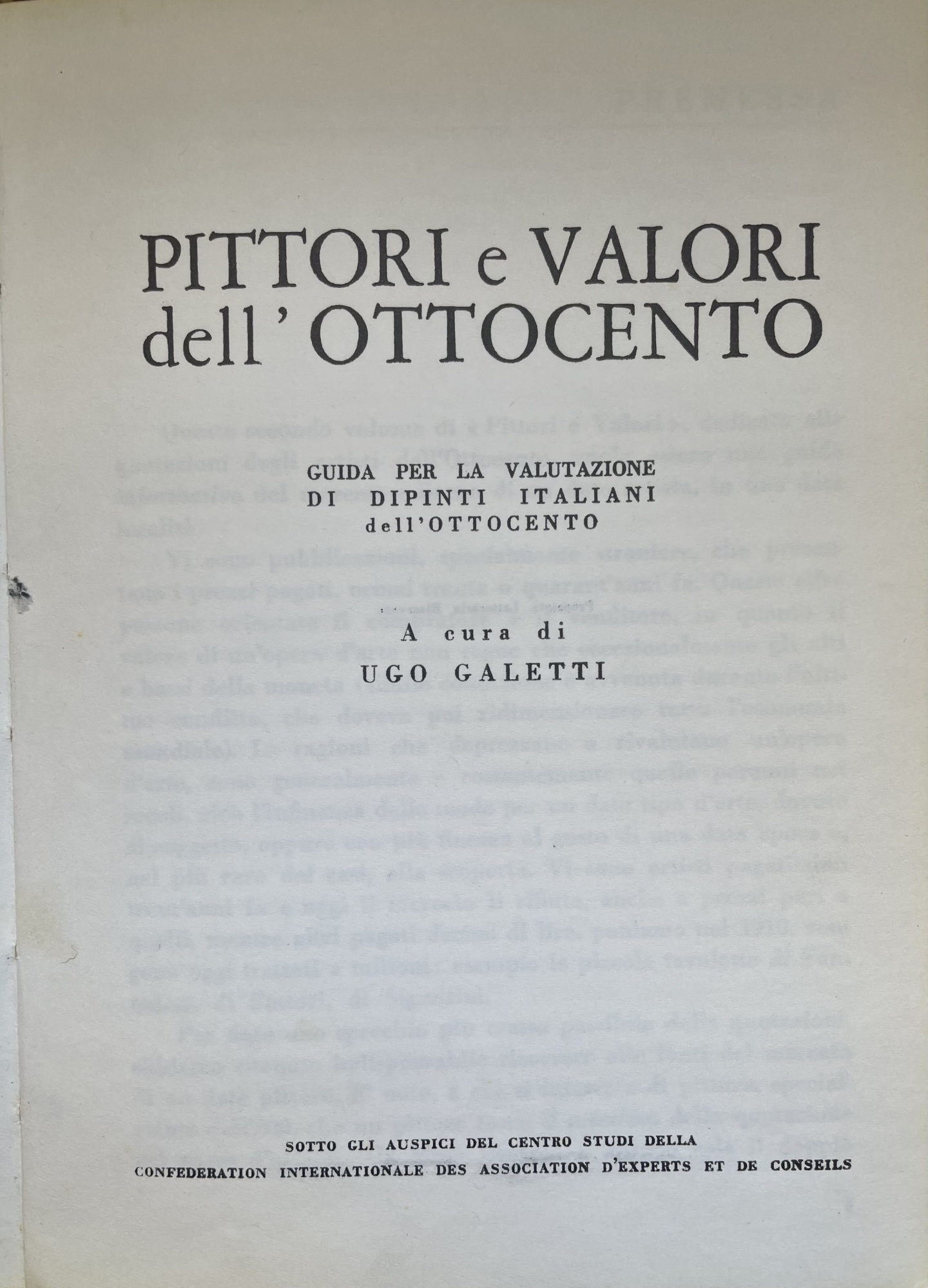 PITTORI E VALORI DELL'OTTOCENTO. GUIDA PER LA VALUTAZIONE DI DIPINTI …