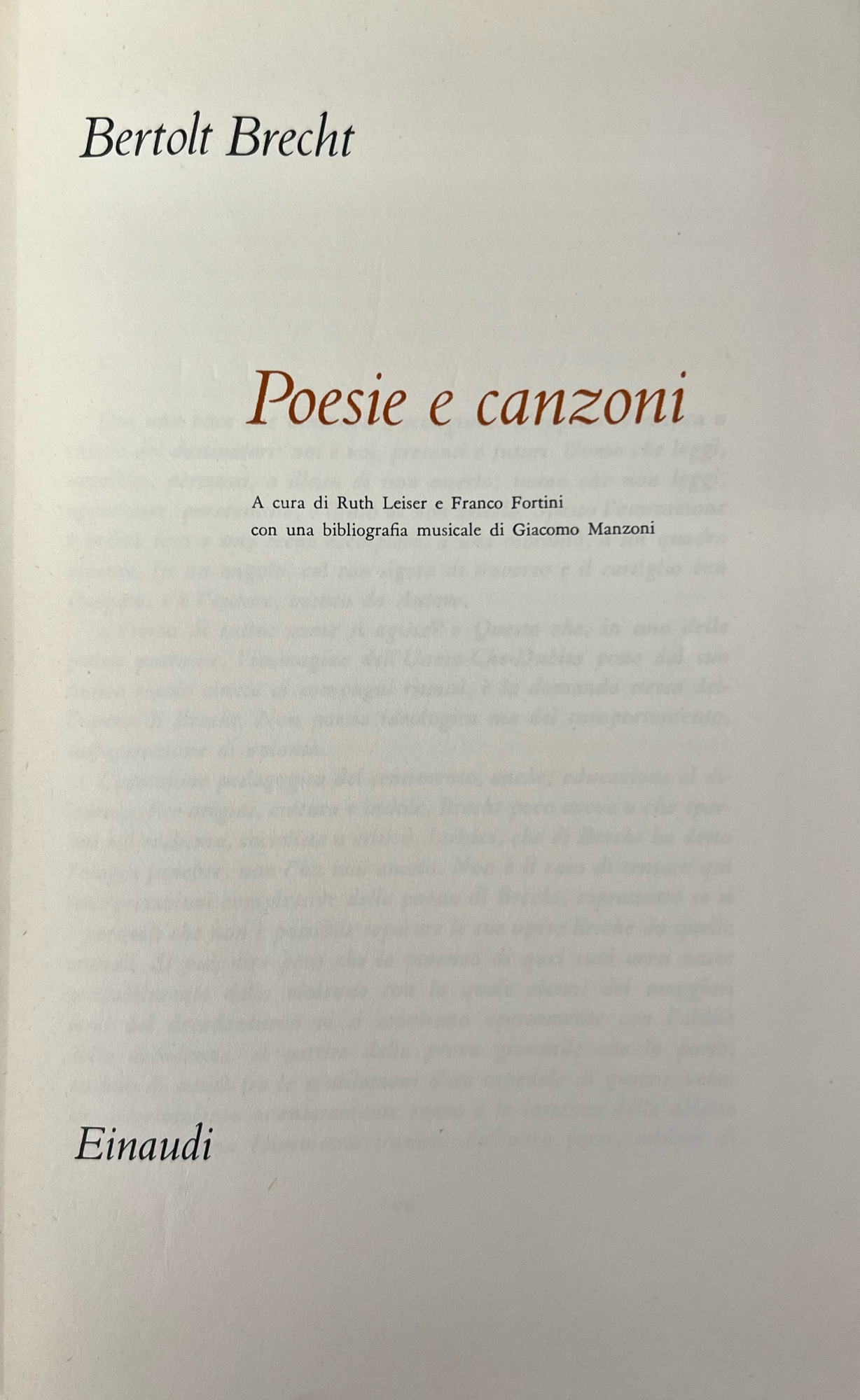 POESIE E CANZONI