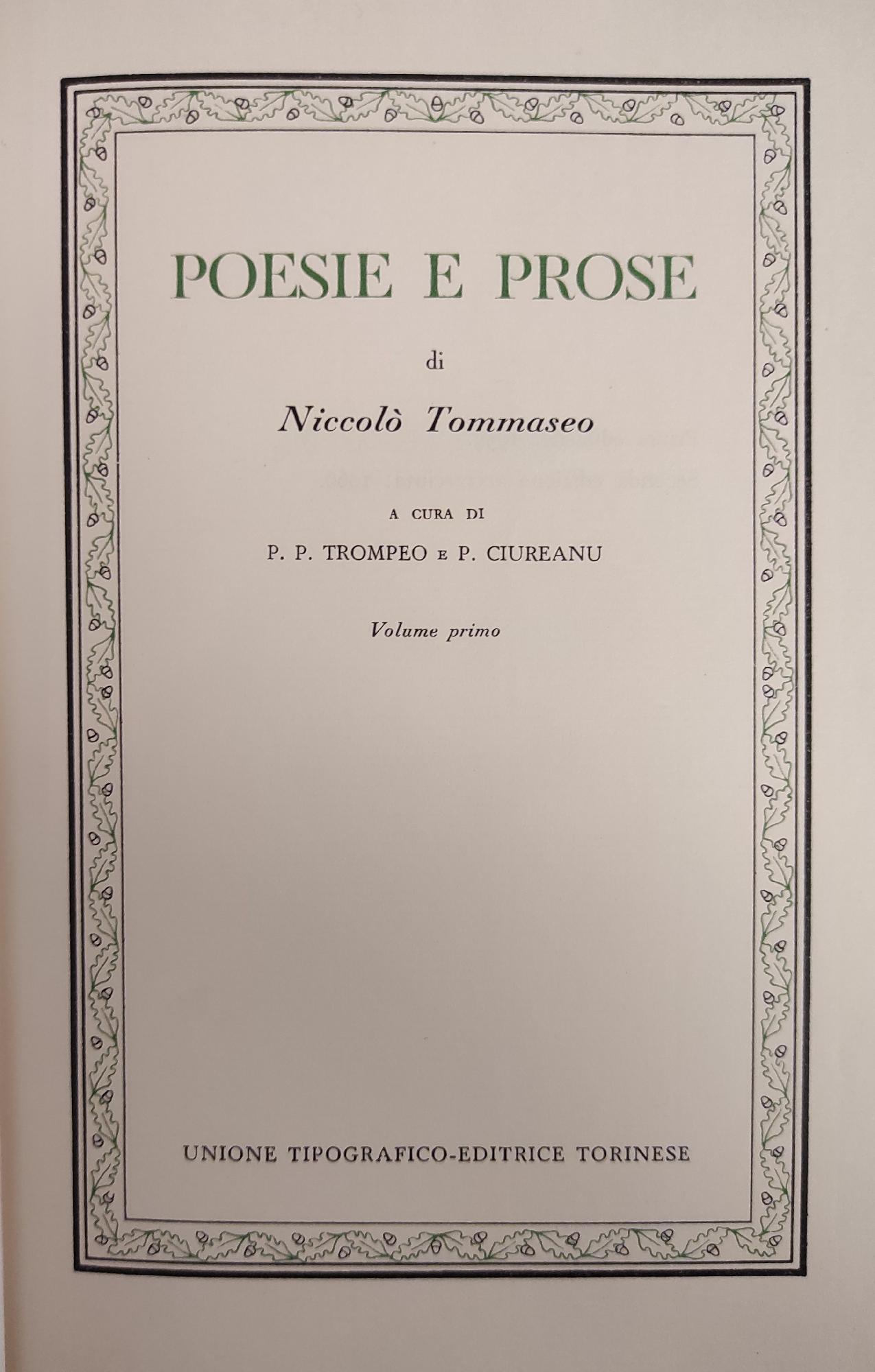 POESIE E PROSE (VOL. 1)
