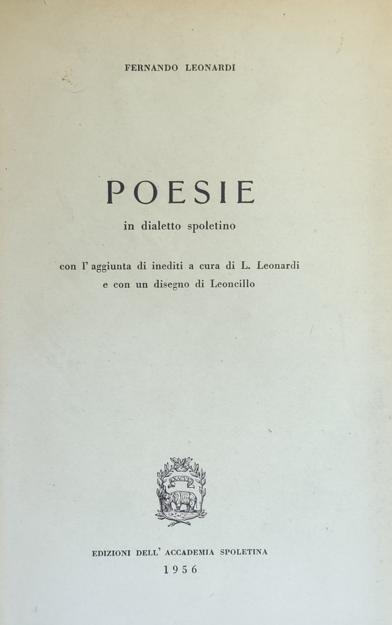 POESIE IN DIALETTO SPOLETINO