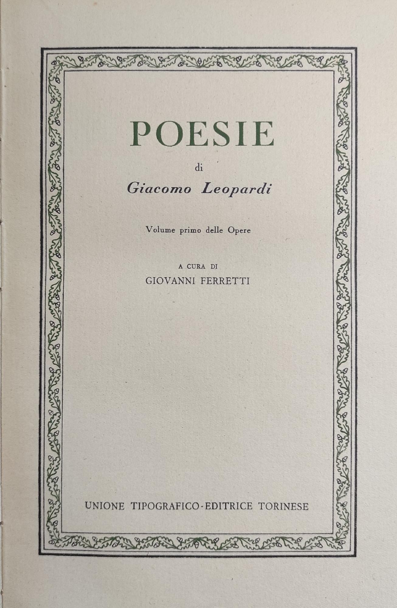POESIE seguito da PROSE