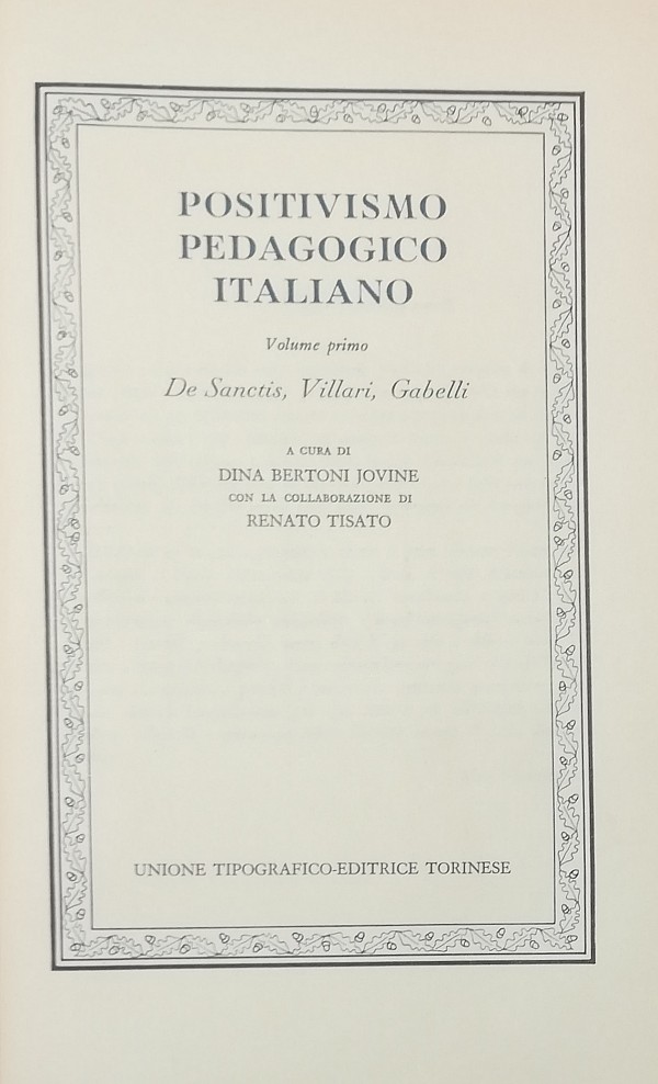 POSITIVISMO PEDAGOGICO ITALIANO