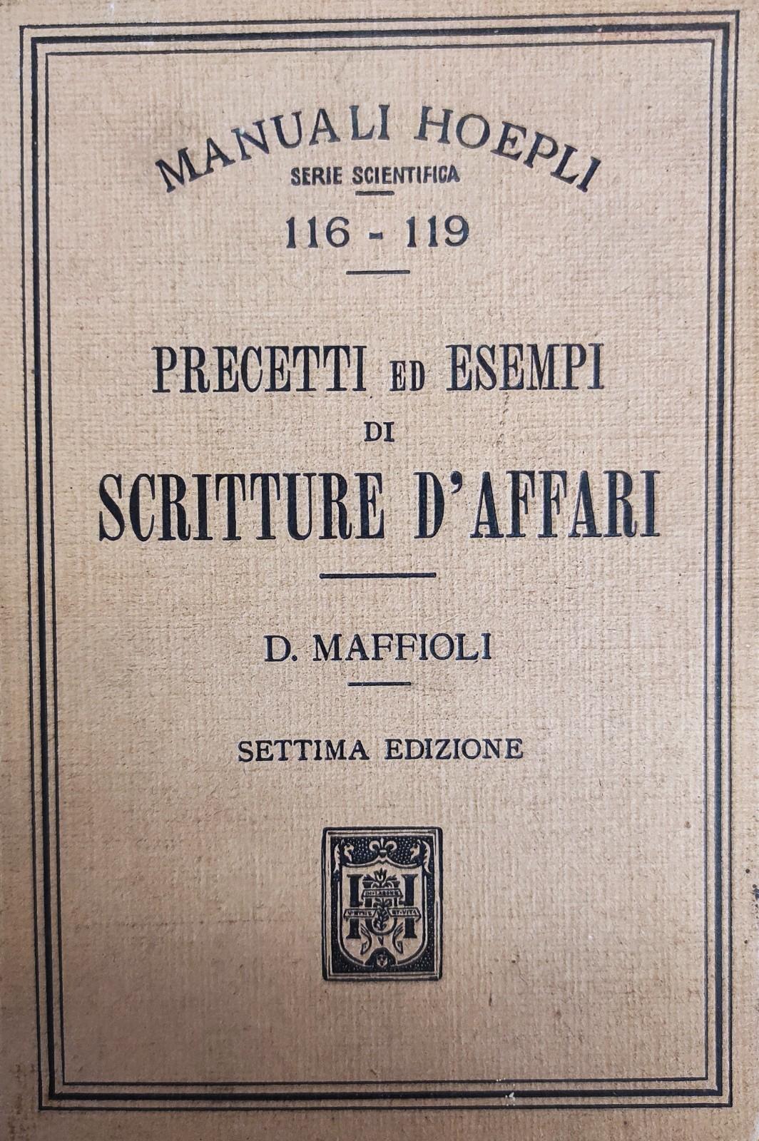 PRECETTI ED ESEMPI DI SCRITTURE D' AFFARI