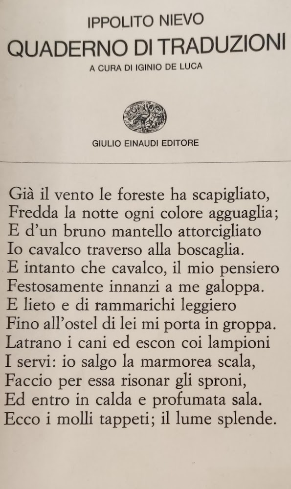 QUADERNO DI TRADUZIONI