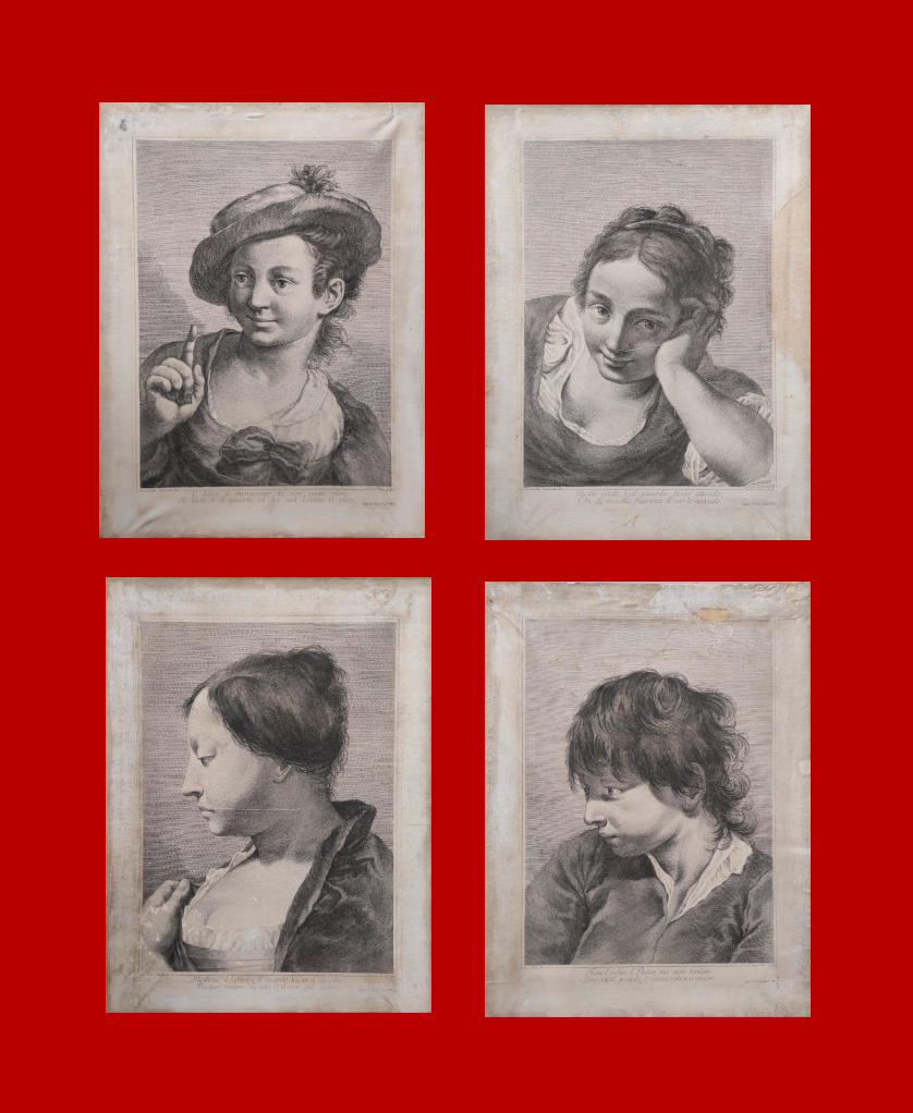 QUATTRO RITRATTI: FANCIULLA CON CAPPELLO; VOLTO DI RAGAZZA; VOLTO DI …