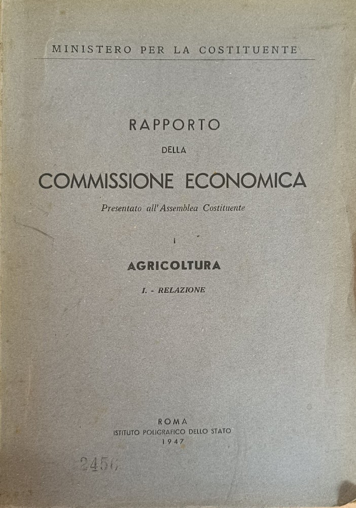 RAPPORTO DELLE COMMISSIONE ECONOMICA. AGRICOLTURA - RELAZIONE