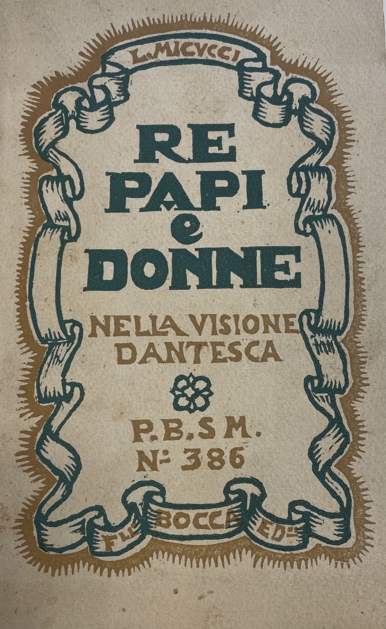 RE PAPI E DONNE NELLA VISIONE DANTESCA