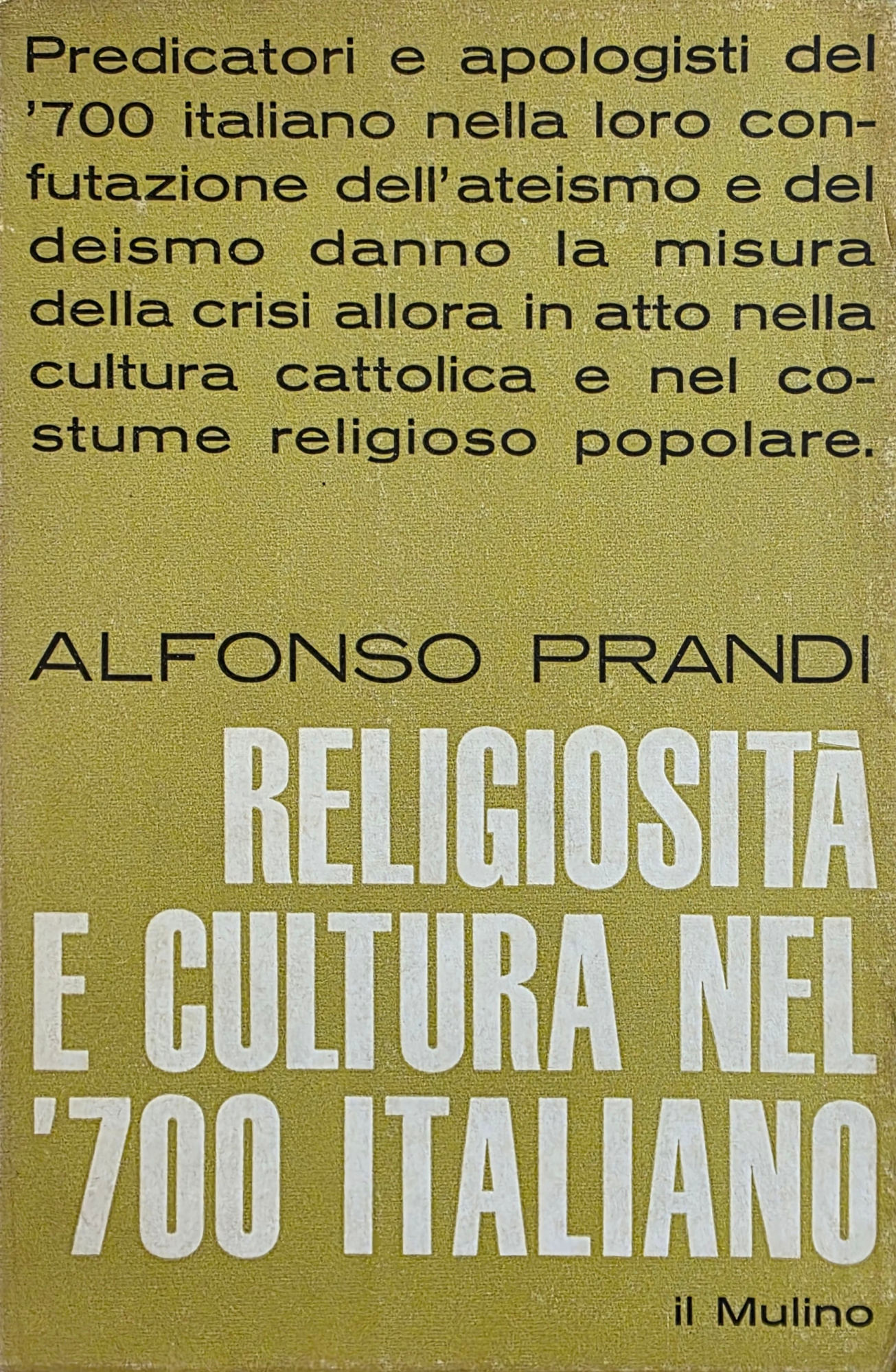 RELIGIOSITÀ E CULTURA NEL '700 ITALIANO