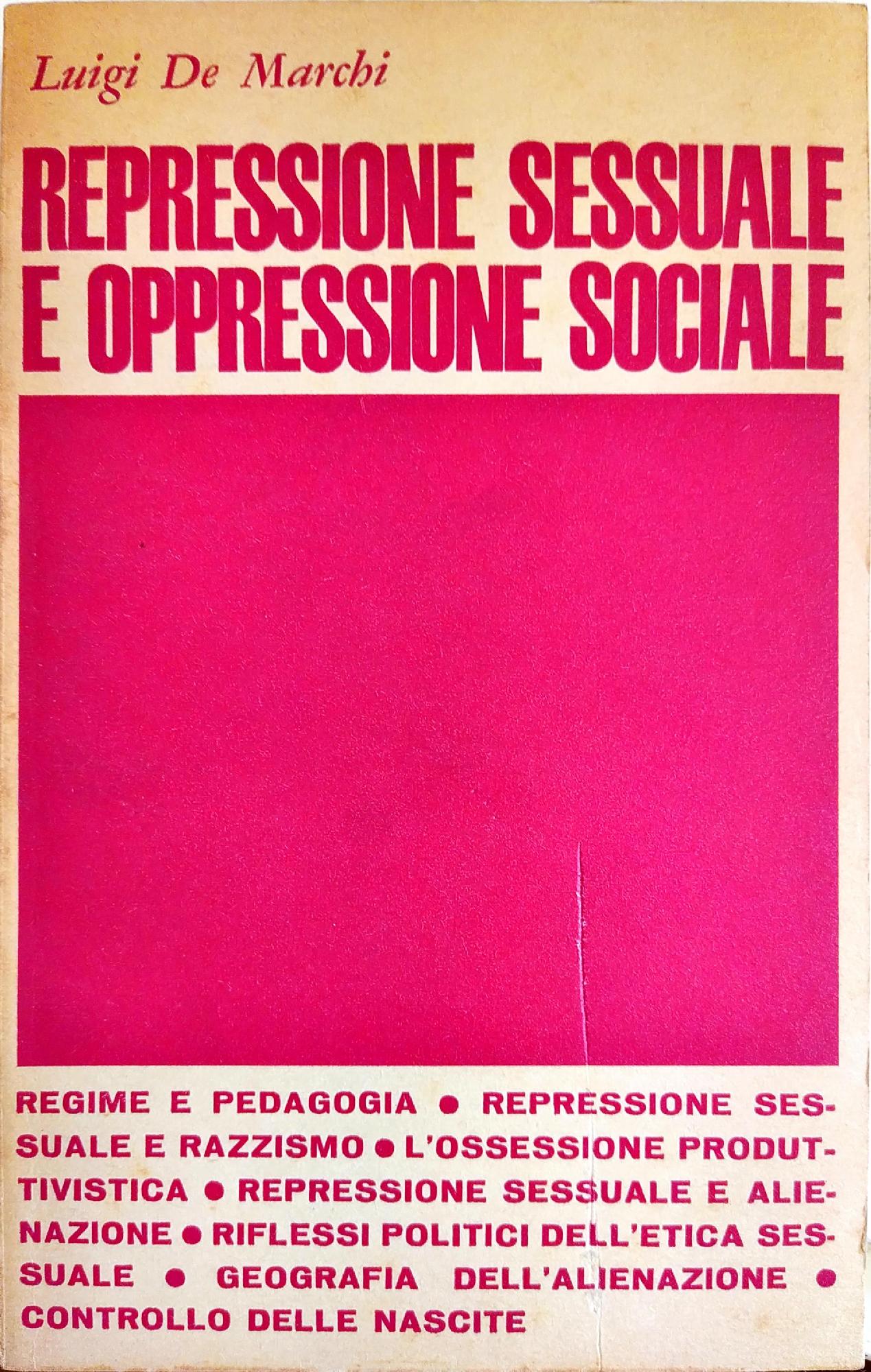 REPRESSIONE SESSUALE E OPPRESSIONE SOCIALE