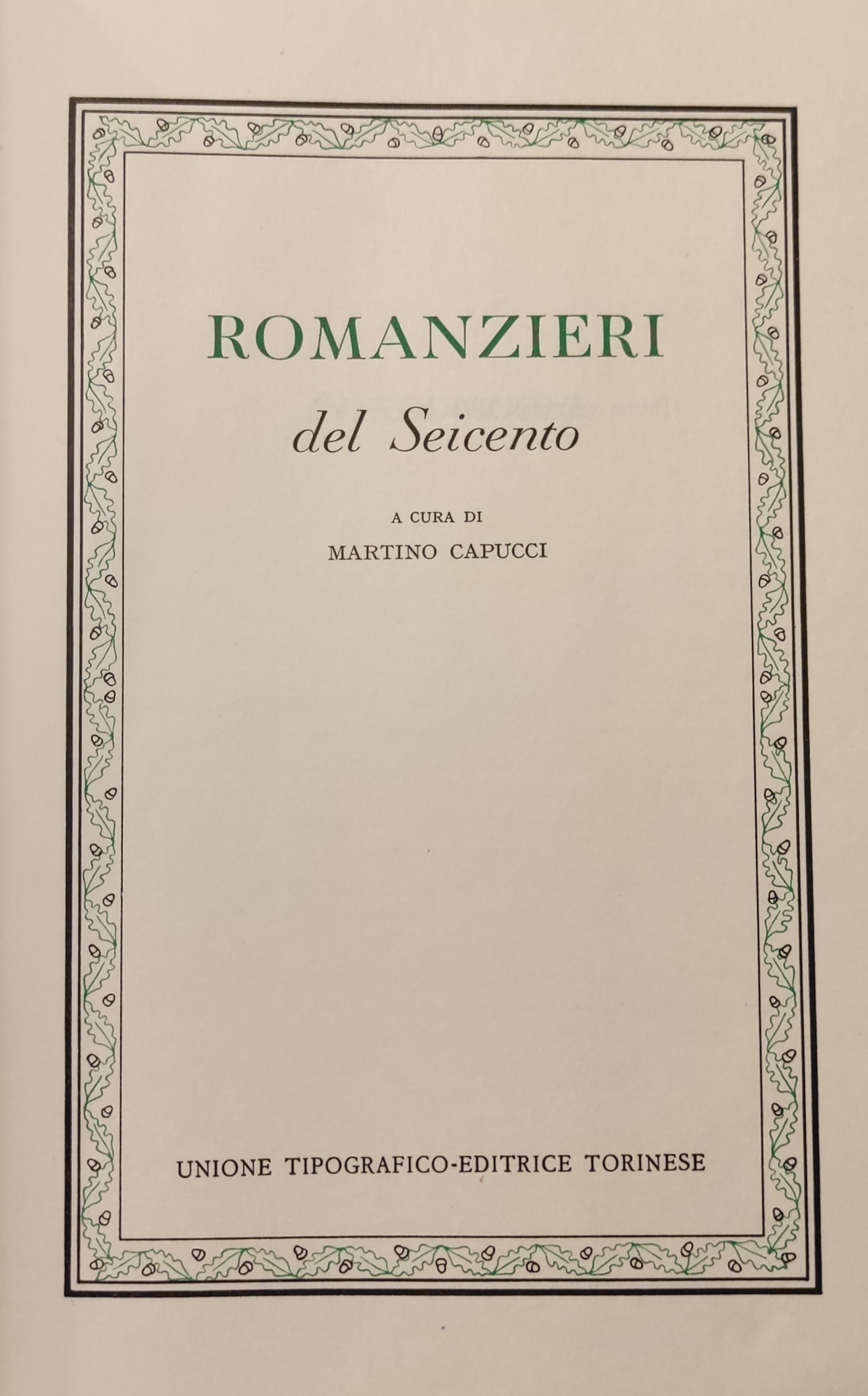 ROMANZIERI DEL SEICENTO