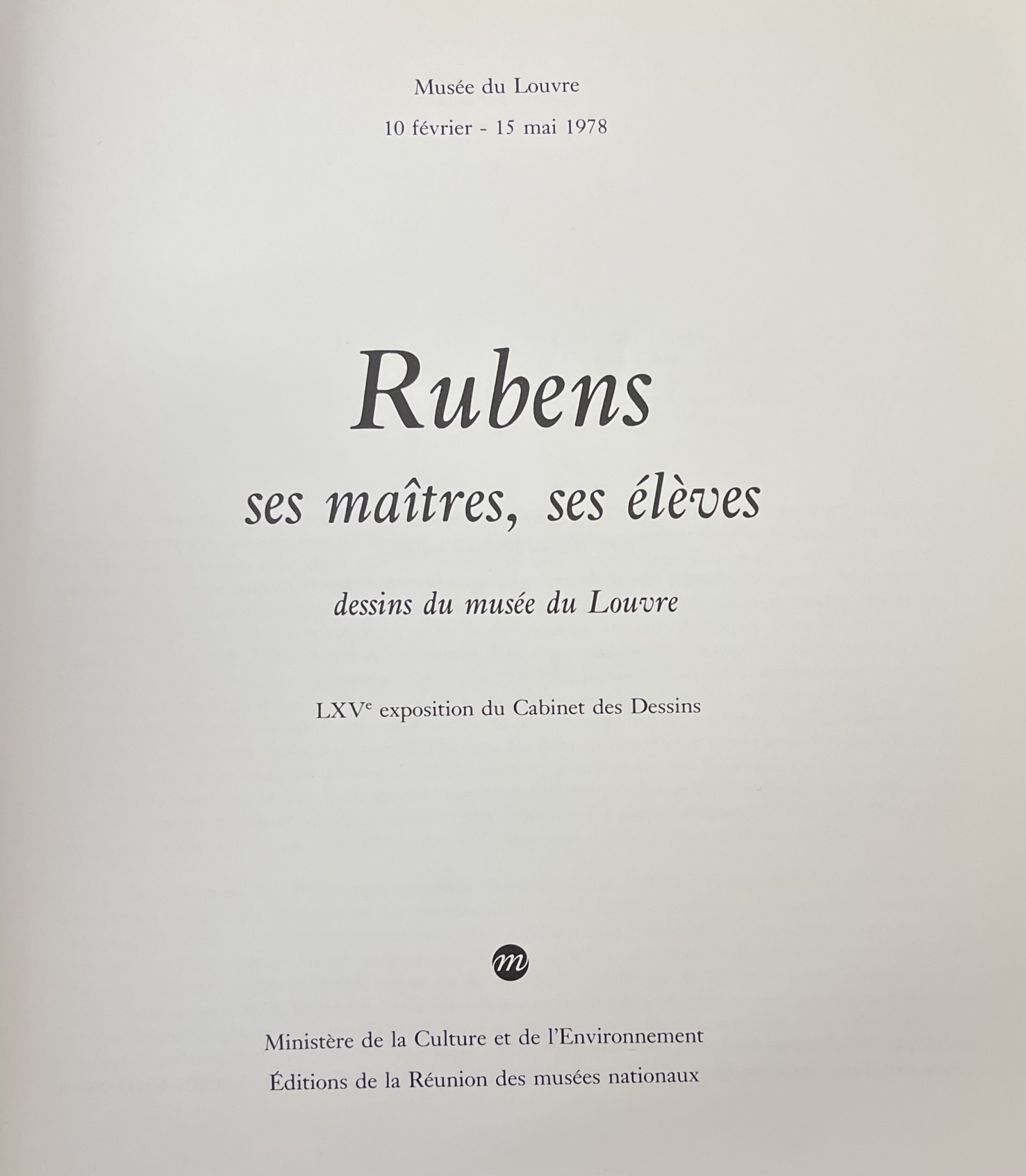 RUBENS SES MAITRES, SES ELEVES