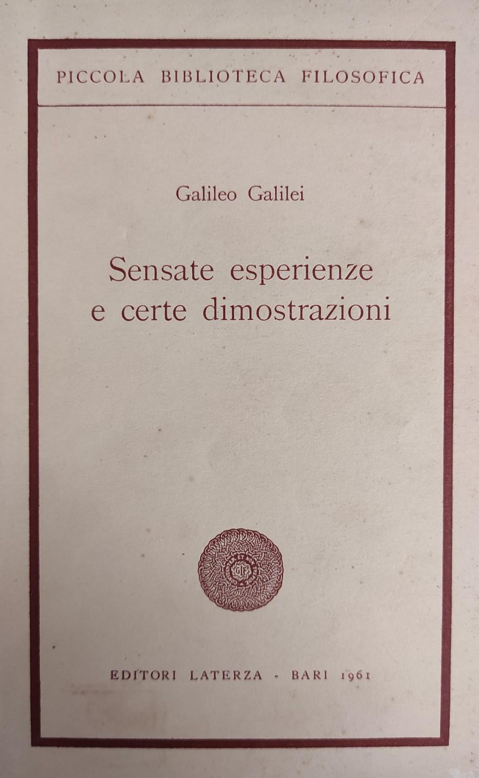 SENSATE ESPERIENZE E CERTE DIMOSTRAZIONI