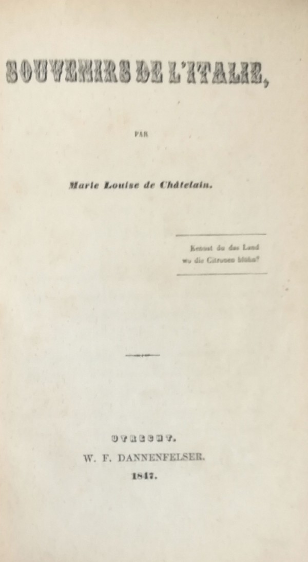 SOUVENIRS DE L' ITALIE