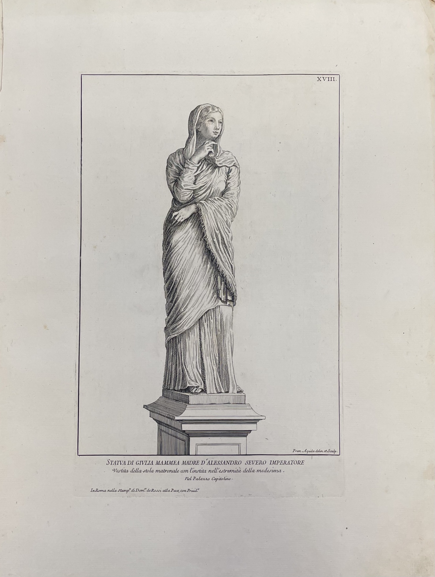 STATUA DI GIULIA MAMMEA MADRE D' ALESSANDRO SEVERO IMPERATORE
