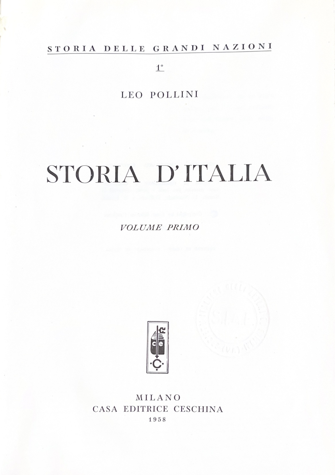STORIA D'ITALIA