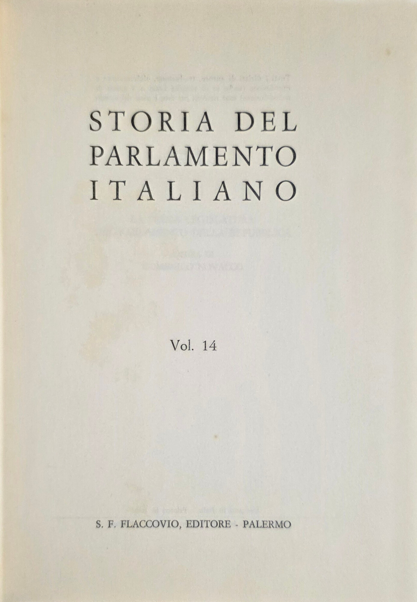 STORIA DEL PARLAMENTO ITALIANO
