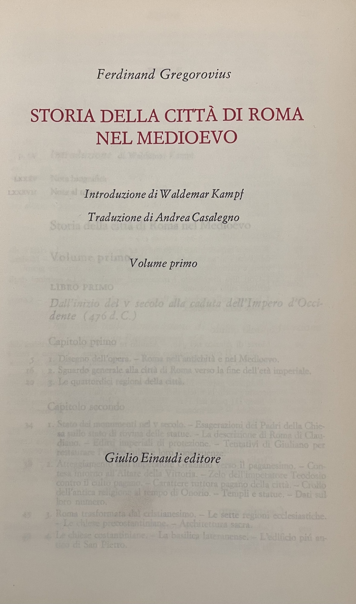 STORIA DELLA CITTÀ DI ROMA NEL MEDIOEVO