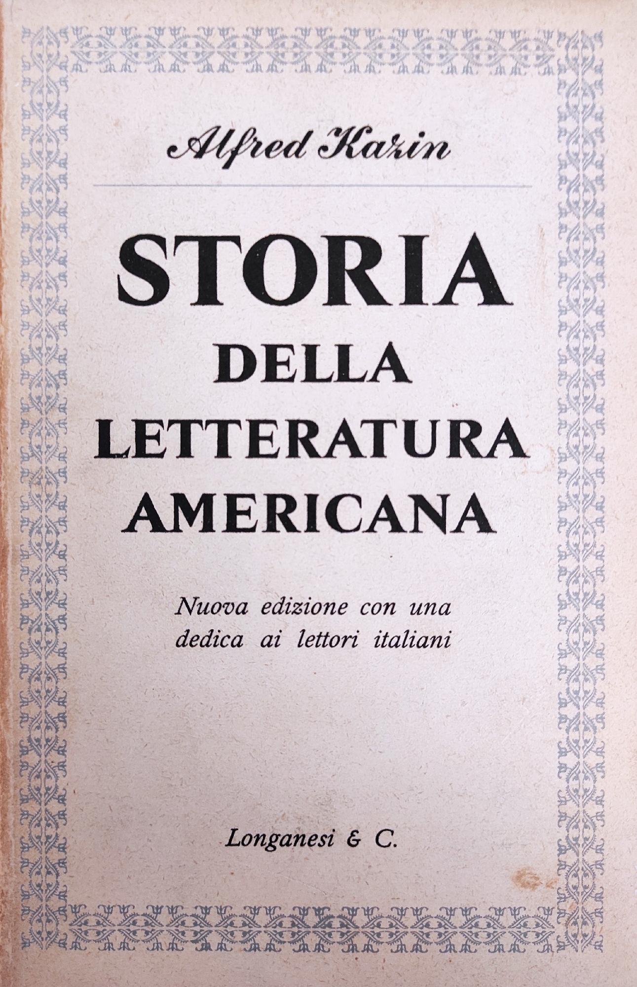 STORIA DELLA LETTERATURA AMERICANA