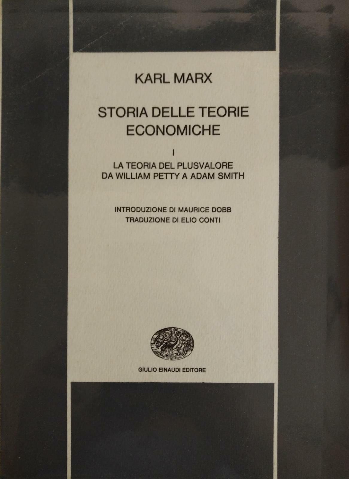 STORIA DELLE TEORIE ECONOMICHE