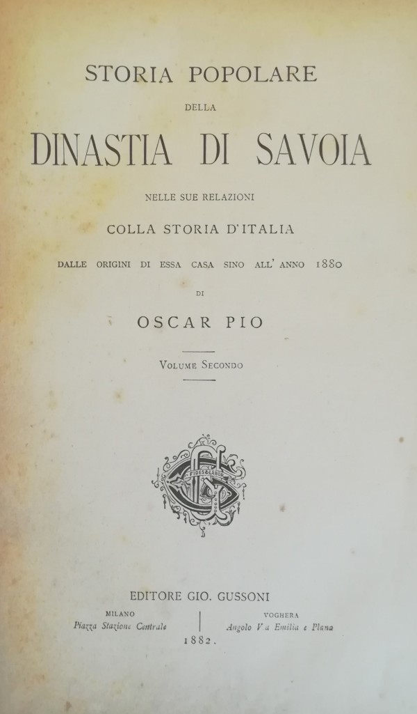 STORIA POPOLARE DELLA DINASTIA DI SAVOIA