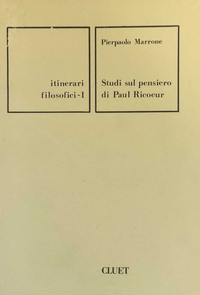 STUDI SUL PENSIERO DI PAUL RICOEUR