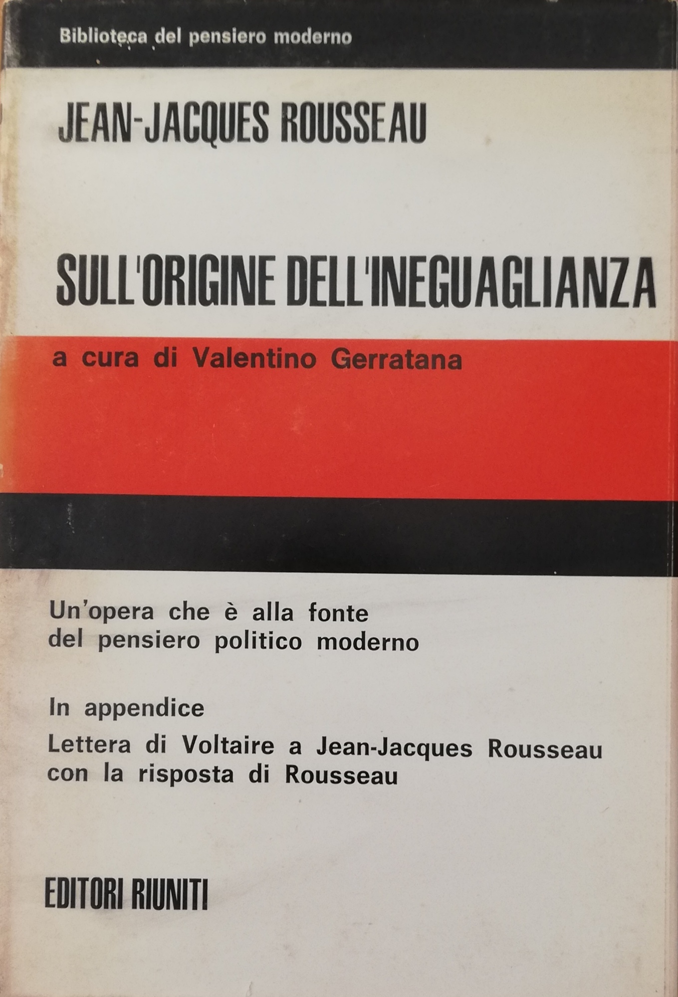 SULL'ORIGINE DELL'INEGUAGLIANZA