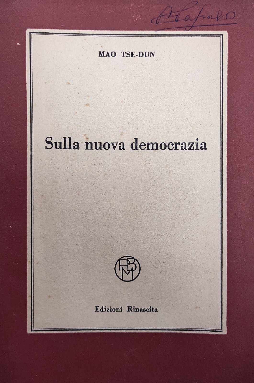 SULLA NUOVA DEMOCRAZIA