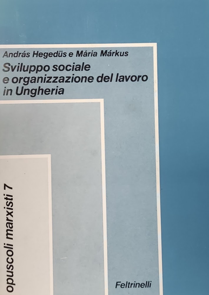 SVILUPPO SOCIALE E ORGANIZZAZIONE DEL LAVORO IN UNGHERIA