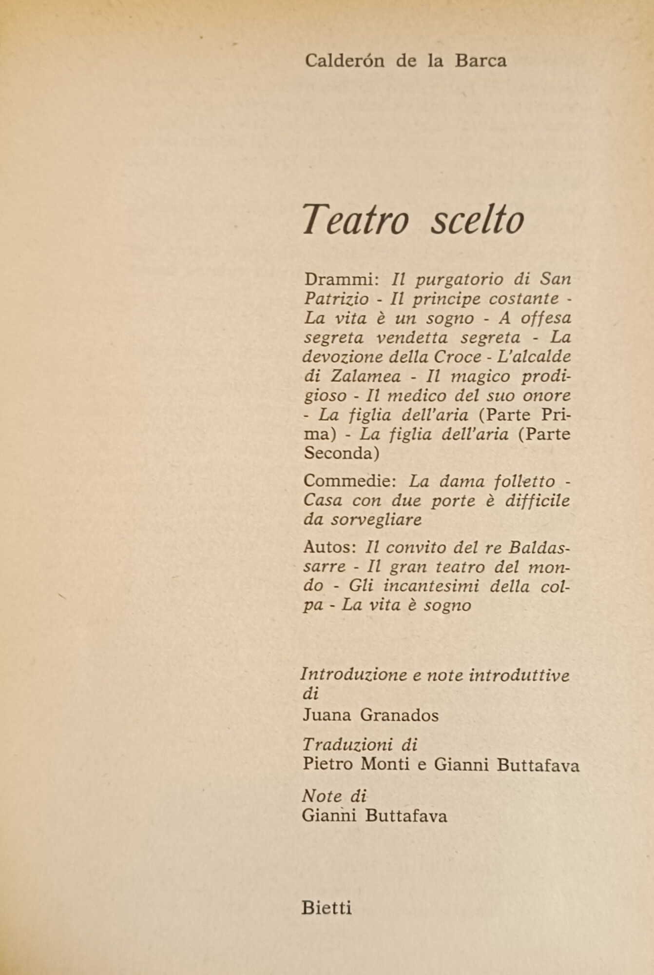 TEATRO SCELTO