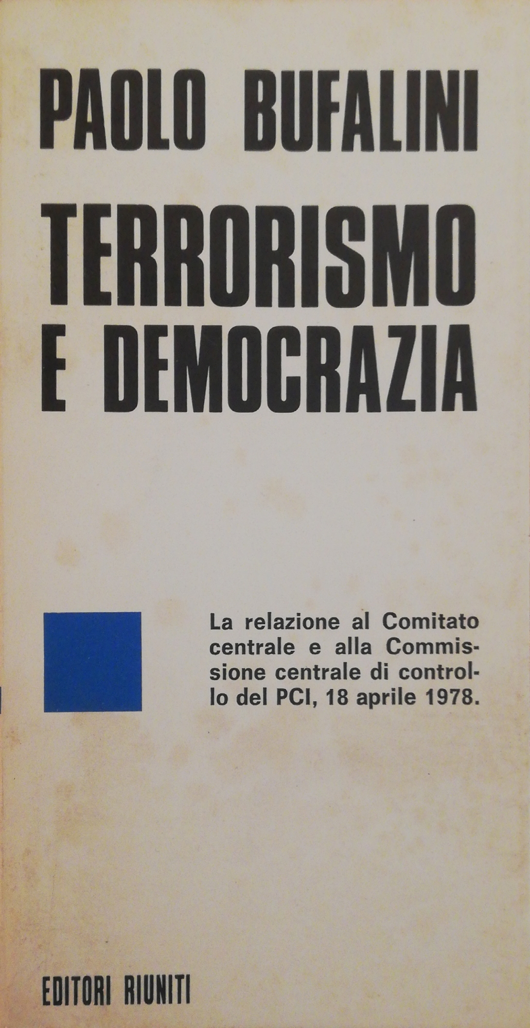 TERRORISMO E DEMOCRAZIA
