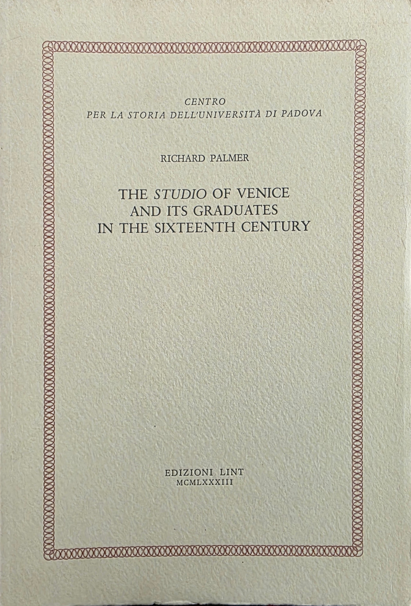 THE STUDIO OF VENICE AND ITS GRADUATES IN THE SIXTEENTH …