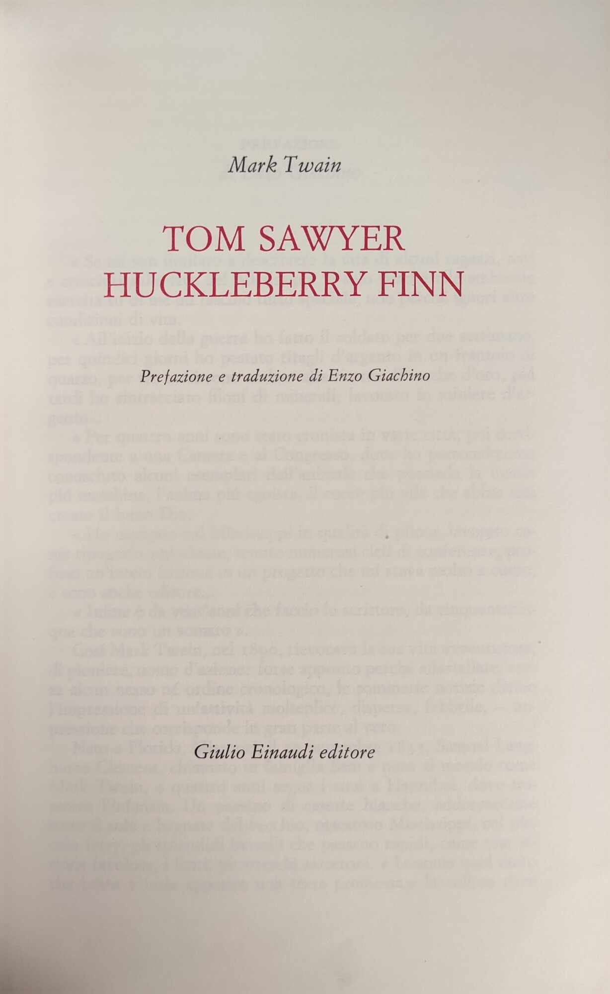 TOM SAWYER HUCKLEBERRY FINN